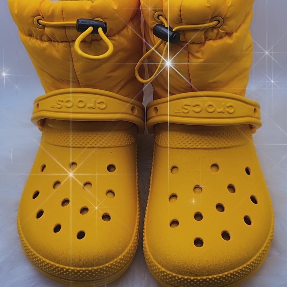 CROCS Women Yellow Rain Boots